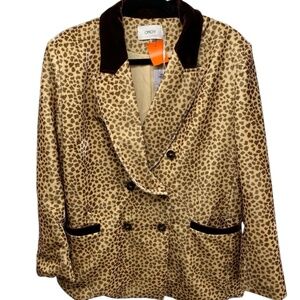 Oyrosy Leopard Velvet Blazer
